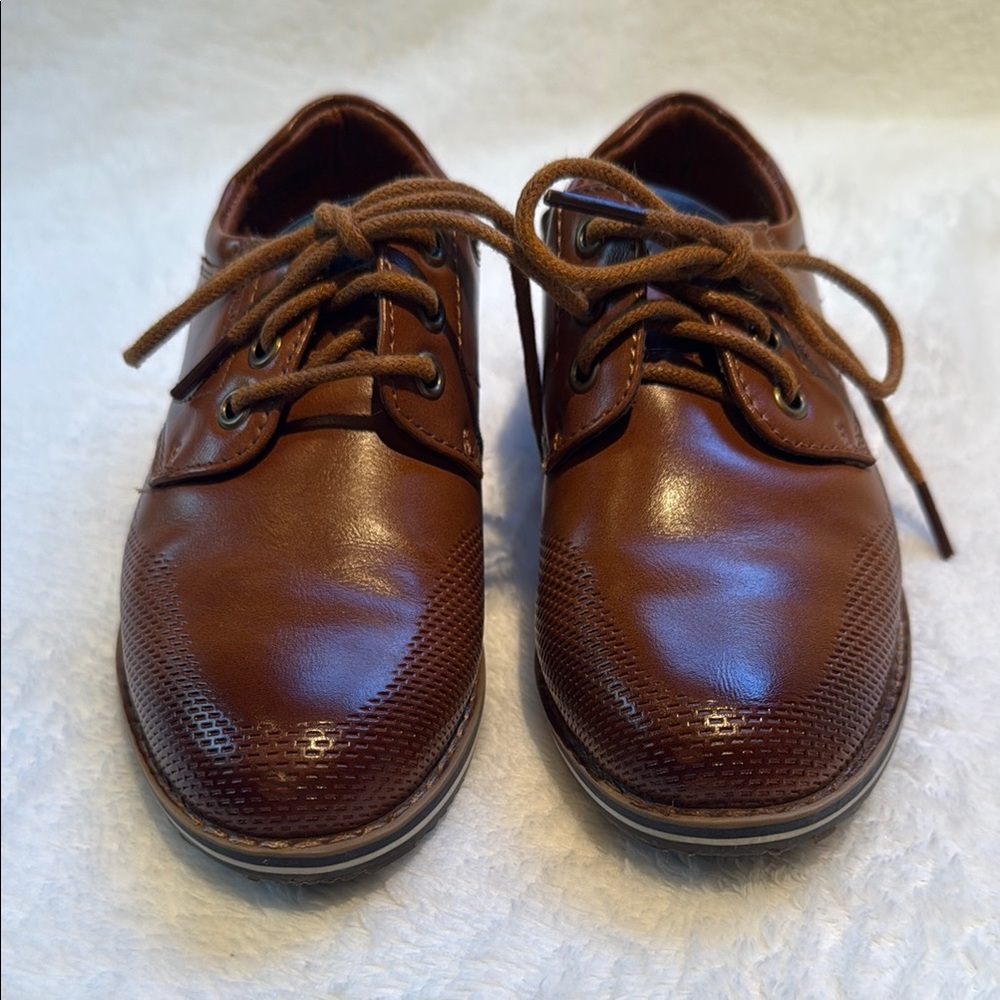 Classic Brown Leather Boys Shoes